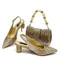 Essential for Banquets Wedding Lady Shoes and Mini Bag Set In Stock Elegant Heels with Matching Purse