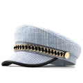 Sun Hat Casual Caps Woman Beret Flat Hats Women's Leather Hat