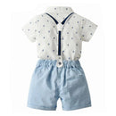 Children Boys Summer Clothing Set Short Sleeve Style Infant Newborn Wedding Elegant Kids Boy Outfits Clothes