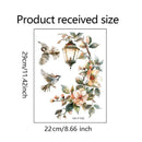 Flower Pendant Lamp Bird Wall Sticker for Bedroom Entrance Home Background Decor Wall Art