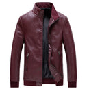 Autumn Winter Men Motorcycle Jacket Stand Collar Jackets Men Casual Moto Biker Coat Zipper Outerwear