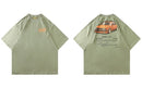 Vintage American Style T Shirt Hip Hop Retro Streetwear Tshirt Men Punk Cotton Oversized Tee Top