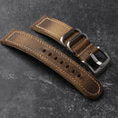 Vintage Brown Watch Strap 20MM 22MM 24MM Soft and Thick Head Layer Watchband