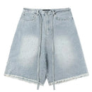 Denim Shorts Men Streetwear Shorts Black Denim Shorts