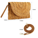 Envelope Clutch Handbag Women Summer Crossbody Handmade Woven Lady Purse Wallets