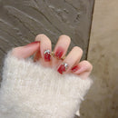 Handmade Rhinestone Wearable Nails Square Head Design Manicure Nails Full Cover Press