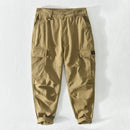 Khaki cargo pants on a white background, Obroi