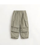 Outdoor Style Boys Big Pockets Work Pants Kids Pants Casual Pants for Spring