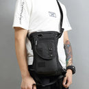 Men Waist Fanny Pack Drop Leg Thigh Bag Motorcycle Rider Nylon Canvas Military/Assault Male Cross Body Hip Belt Bum Bags