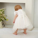 Baby Girl Christening Gown White Lace First Birthday Baptism Dress Infant Clothing