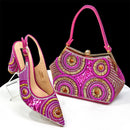 Woman Sandal Shoes And Purse Set Italian Heels Shoes And Bag To Match Set For Party