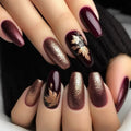 Ballet Full Cover Nail Square Head Purple Gradient Press on Nails Art Nail