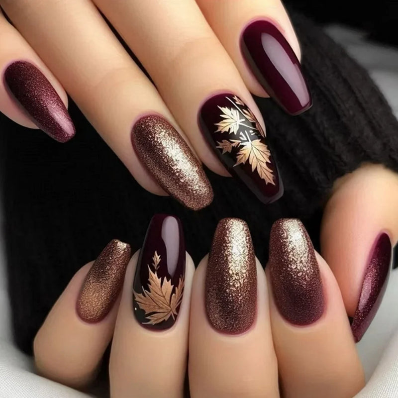Ballet Full Cover Nail Square Head Purple Gradient Press on Nails Art Nail