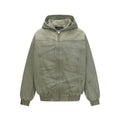Hooded Cargo Jacket Men Washed Distressed Retro Safari Style Outerwear Man