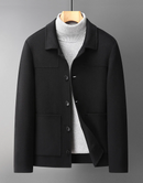 Men Handsome Trend Business Autumn and Winter Double-sided Wool Cotton Thick Jacket