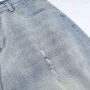 Vintage Jeans Streetwear Denim Pants Men Ripped Hole Jeans Casual Denim Trousers