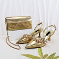 Shoes And Bag Sets For Evening Party With Stones Italian Leather Handbags Match Bags