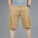Cargo Shorts Men's Summer Casual Cotton Loose Overalls Baggy Multi-Pocket Army Military Trousers Tactical Shorts