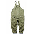 Spring Men's Jumpsuits Overalls Outdoor Pants Male Multi-pockets Straight Trousers