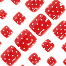 Summer Red Nails Patches for Foot Decor 24Pcs Short Square Press On Toenails White Polka Dot Beach Vacation Use