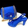 Shoes for Women Rhinestone Peep Toe Bow Gold Italian Shoes and Bag