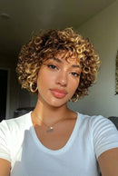 Short Pixie Cut Wig Human Hair Wig with Bangs Glueless for Women  Wig For Daily Party Wear