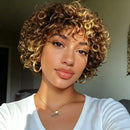 Short Pixie Cut Wig Human Hair Wig with Bangs Glueless for Women  Wig For Daily Party Wear