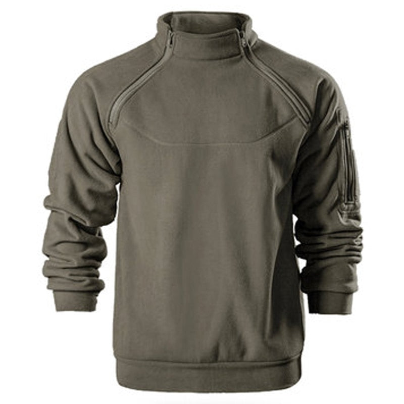 Autumn and Winter New Men Military Tactical Fleece Jacket Men Outdoor Mountaineering Climbing Fleece Warm Plush Pullover