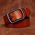Men Genuine Leather Belt Luxury Pin Buckle Belts Thick  Strap Male Jeans for Man