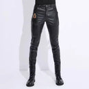 Men Leather Pants Motorcycle Genuine Pants Knight Pants