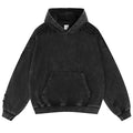 Black hoodie with distressed details on a white background, Obroi