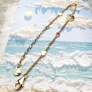 Plated Bracelet Sun Chain 925 Sterling Silver Jewelry Summer Gift For Women