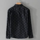 Plaid Thickness Casual Cotton Shirts For Men French Tops Clothes