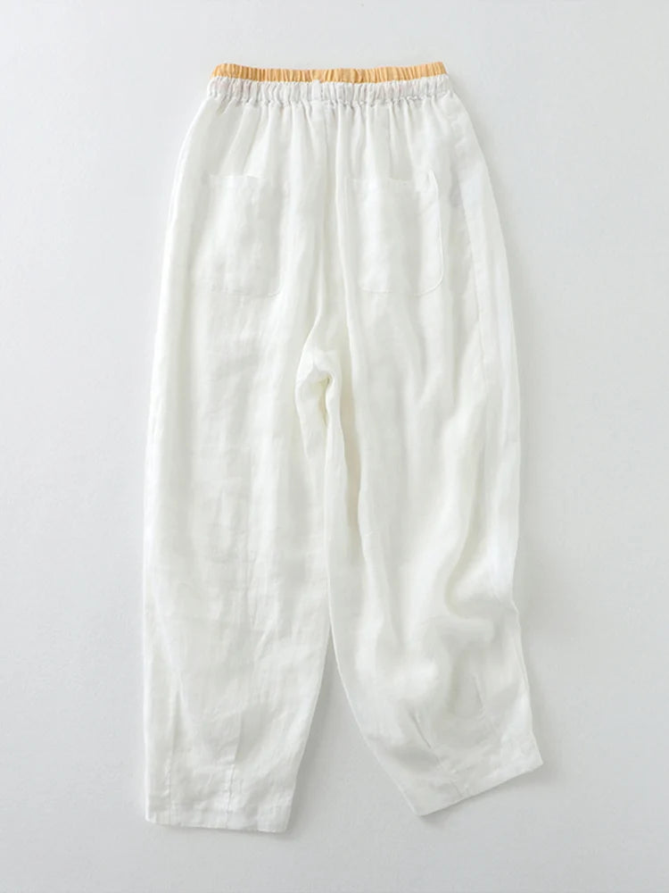 Harem Pants for Women Summer Elastic High Waist Drawstring Casual Loose Wide Leg Pants