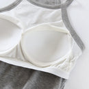 Women's Bra Camisoles Camis Cropped Ribbed Tank Top Tanks Sando Singlet Vest Halter Neck Sleeveless Sexy Casual