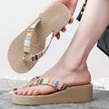 Slippers Women Thick Sole Flip Flops For Summer Beach Outings Home Wear Non-slip Bottom Sandals