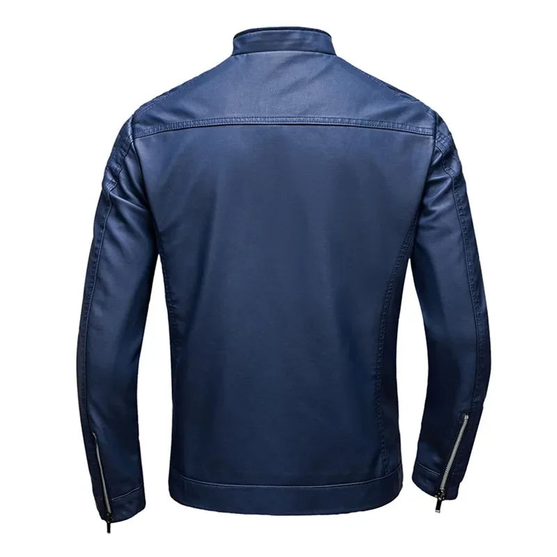 Leather Jacket Men  Jacket Casual Men Leather Jacket Slim Handsome Men Clothing