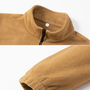 Vintage Stand Collar Jacket Men Autumn Winter Fleece Jacket Coat Casual Patchwork Jackets Male Outerwear Outdoor