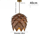 Solid Wood Pine Cone Chandelier Retro Internet Celebrity Wooden Chandelier