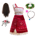 Girls Dress Princess Party Costume One Shoulder Costume Children Carnival Clothing Set