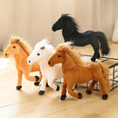 Simulation Horses Plush Toy Stuffed Soft Animal Dolls Real Life Horse Pillow for Children Kids Creative Birthday Decor Gifts