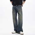 Men Jeans Flared Pants Kick Flare Denim Pants Bootcut Trousers Full Length Men Jeans