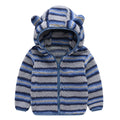 Woolen hooded coat solid color zipper coat children's winter clothes
