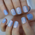 Top Nails Square Shape With Glitter Press On Finger Nails Nails With Designs Short Nails