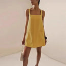 Woman Mini Dress Summer Dress Casual Sleeveless Pocket Dress