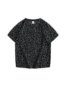 Men's Ripped Hole Leopard Summer Personalized Handsome Loose Casual Top