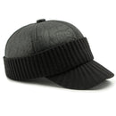 Leather Cap Thick Warm Winter Baseball Cap Men Baseball Hats Snapback Earflap Cap Hats with Ear Flap