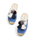 Women's Slippers Espadrilles Fluffy Ball Mule Slides Shoes Outside Spring women sandals