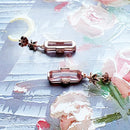 Pink Stone Rose Gold Plated Stud Earrings Europe Romantic Fine Jewerly For Women Gift In Real 925 Sterling Silver