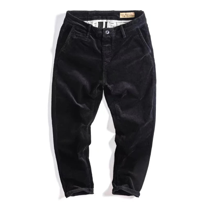 Men Trousers Streetwear Straight Pants For Men Casual Corduroy Trousers Spring Pants